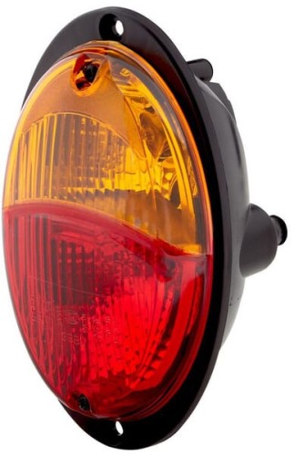 Lampa zespolona tylna, lewa okrągła 12/24V czerwona/pomarańczowa przykręcana z wtyczką Deutsch Hella 2SD343130397 - Intertraktor