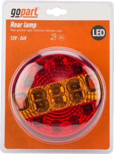 Lampa tylna zespolona LED, okrągła, 12-24V, Ø 140 mm gopart LA45050 - Intertraktor