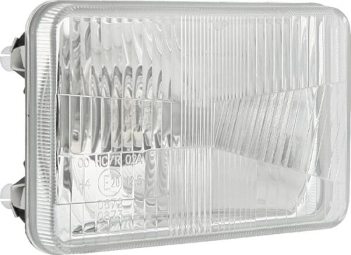 Reflektor przedni halogenowy, prostokątny 12/24V H4 168x106 mm Kramp LA80170 - Intertraktor