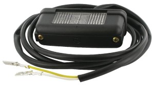Lampa oświetlania tablicy rejestracyjnej, prostokątna czarna przykręcana z wtyczką 2-pin Cobo 02741000