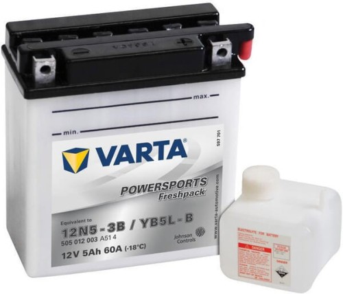 Akumulator 12V 5Ah 60A Powersports Freshpack VARTA 505012006I314PS - Intertraktor