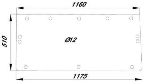 Szyba tylna, górna D8508 - Intertraktor