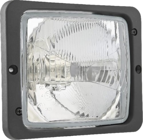 Reflektor przedni halogenowy, prostokątny 12/24V H4, R2, T4W 172x142 mm Kramp LA80156 - Intertraktor