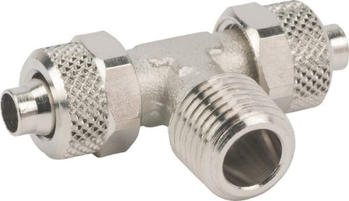Złącze trójnikowe T skręcane 10 mm gwint zew. 1/4" Kramp TCCPOT1014 - Intertraktor
