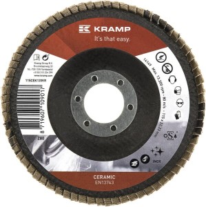 Tarcza szlifierska wachlarzowa, 115x22 mm K120 Ceramic Kramp 115CEK120KR