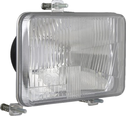 Reflektor przedni halogenowy, prostokątny 12/24V H4, T4W 168x106 mm Kramp LA80169 - Intertraktor