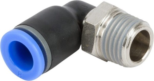 Złącze wtykowe kątowe, obrotowe, gwint zew. 1/4" 8 mm Kramp ECF814P - Intertraktor