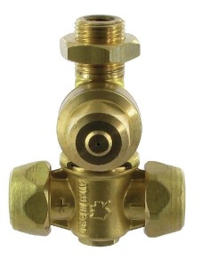 Uchwyt dyszy podwójny mosiądz 3/8" AG 7561711B
