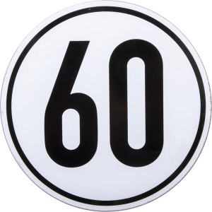 Tablica ostrzegawcza 60 km/h BL60