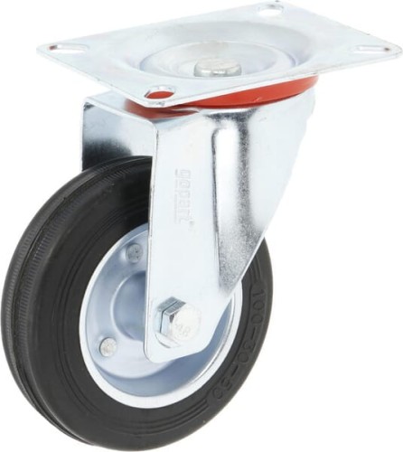 Koło metalowo gumowe skrętne gopart, 100 mm 5081100GP - Intertraktor