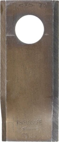 Nożyk kosiarki rotacyjnej prawy 96x40x3 mm otwór Ø 19 mm okrągły pasuje do Deutz Fahr 25 szt. VF16502726KR - Intertraktor