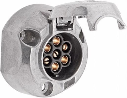 Gniazdo 7-biegunowe, nadbudowane, metalowe Hella 8JB001941002 - Intertraktor