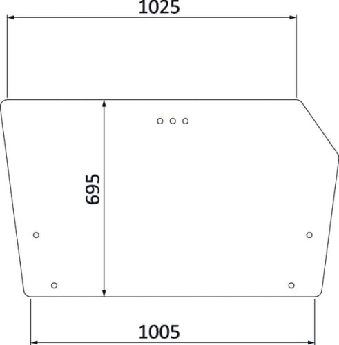 Szyba tylna górna Deutz 04352383N - Intertraktor