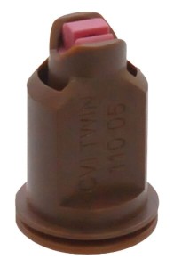 Rozpylacz eżektorowy dwustrumieniowy CVI TWIN 110° 05 brązowy ceramiczny Albuz CVITWIN11005