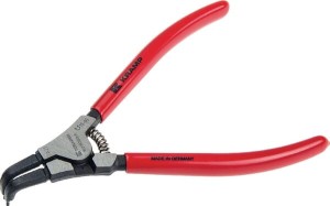 Szczypce do pierścieni zewnętrzne wygięte uchwyt 1 KP, Ø 19-60 mm L-180 mm 1812180180KR