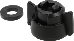 Pokrywka dyszy, bagnet, SW10/8, czarny, z uszczelką, 25 szt., Arag 40299001P025