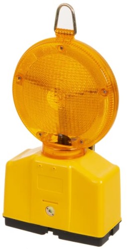 Lampa budowlana ostrzegawcza halogenowa, okrągła, żółta Ø 180 mm WB11055 - Intertraktor
