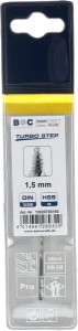 Wiertło 1.5 mm HSS-DIN338-G TURBO STEP 12020700150