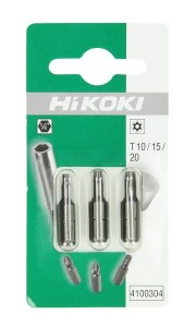 Bity Torx 1/4" z otworem T10 / T15 / T20 L-25 mm 3 ele. 4100304