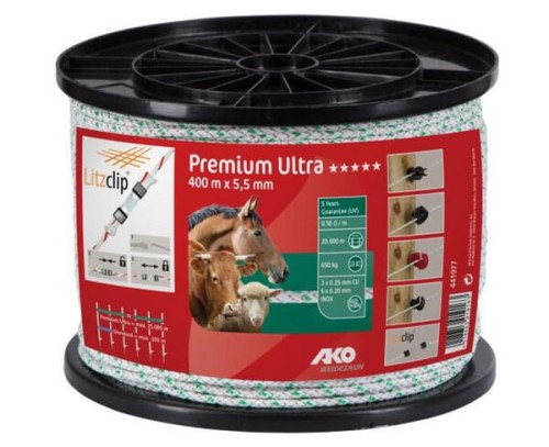 Linka ogrodzeniowa Premium Ultra, 5.5 mm 400 m 441977 - Intertraktor