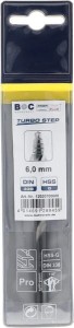 Wiertło 6.0 mm HSS-DIN338-G TURBO STEP 12020700600