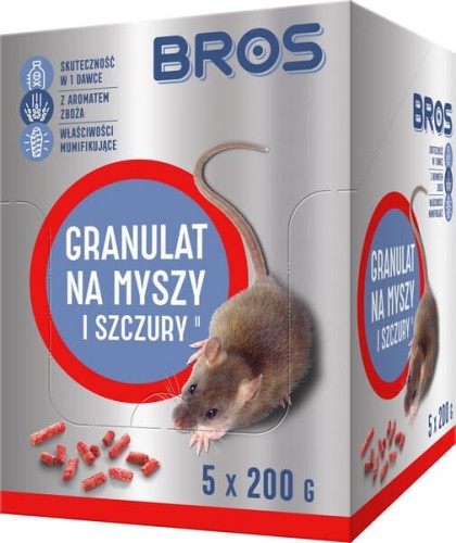 Granulat na myszy i szczury, 1kg - 5 x doypack 200g 15941955 - Intertraktor