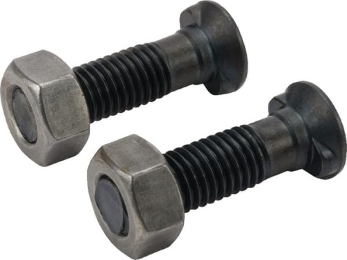 Śruba płużna 2-noskowa z łbem owalnym Kramp, M12 x 45 mm z nakrętką 1245COP025 - Intertraktor