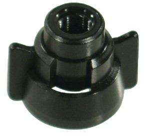 Pokrywka dyszy, bagnet, gwint, czarny, z uszczelką, 25 szt., Arag 40291201P025