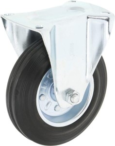 Koło stałe metalowo gumowe z łożyskiem Ø 160x40 mm podstawa montażowa: 135x105 mm nośność 140 kg gopart 5181160GP