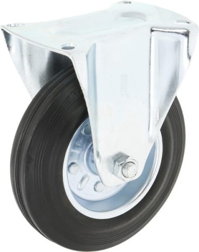 Koło stałe metalowo gumowe z łożyskiem Ø 160x40 mm podstawa montażowa: 135x105 mm nośność 140 kg gopart 5181160GP - Intertraktor