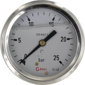 Manometr 7214 ø63 mm 0-25 bar przyłącze tylne 1/4" MA6325B04SSGF