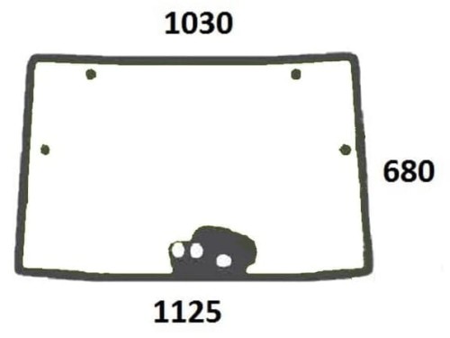 Szyba przednia górna 00150354010N - Intertraktor