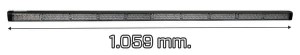 Belka świecąca, 12/24V, bursztynowa, przykręcana, 1059x32x53 mm, Multiflash, 10x6 LED, Kramp 1603140737KR