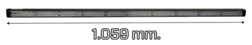 Belka świecąca, 12/24V, bursztynowa, przykręcana, 1059x32x53 mm, Multiflash, 10x6 LED, Kramp 1603140737KR - Intertraktor