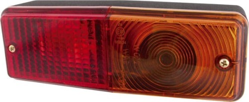 Lampa tylna zespolona, prostokątna, 12/24V pomarańczowa/czerwona, przykręcana Waś 1400681300 - Intertraktor