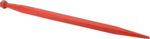 Ząb ładowacza, prosty, profil kwadratowy 45x820 mm końcówka szpiczasta z nakrętką M30x2 czerwony Kverneland KK241160A - Intertraktor