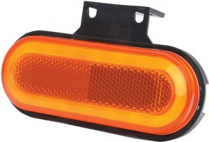 Lampa obrysowa LED, z kierunkowskazem, prostokątna, 12-24V, 124x49x20 mm, Kramp LA30154IND