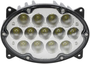 Lampa robocza LED, owalna 65W 5200lm 10/30V 161x110x90 mm światło rozproszone 13 LED, H4, światła drogowe/mijania Kramp LA10559