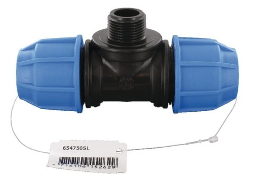 Złączka redukcyjna PE-T PE x gwint zew. x PE Supreme S16, 25 x ¾" 654750SL - Intertraktor
