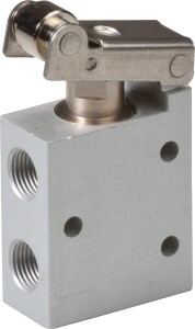 Zawór dźwigniowy z rolką 3/2-drożny NC 1/8" MERL32M18NC