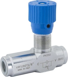 Zawór dławiąco-zwrotny VRFU90°, G3/8" C056V0582