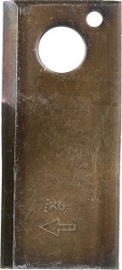 Nożyk kosiarki rotacyjnej prawy 107x48x4 mm otwór Ø 18.50 mm okrągły pasuje do Vicon/PZ 25 szt. VN9936156001