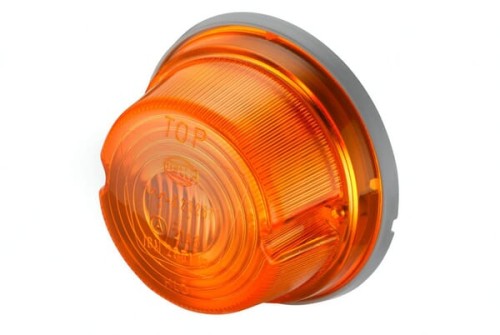 Lampa kierunkowskazu, 18W okrągła 12V pomarańczowa przykręcana Ø 80 mm Hella 2BA001259611 - Intertraktor