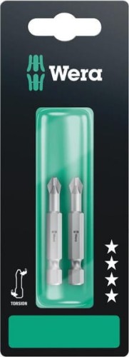 Bity krzyżakowe przedłużane 1/4" Wera PH, 2x50 2 szt. SC8514TZSBPH2 - Intertraktor
