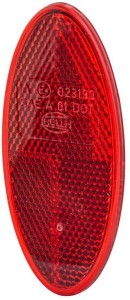 Odblask owalny przyklejany, czerwony 101.6 x 45 mm 8RA343160002