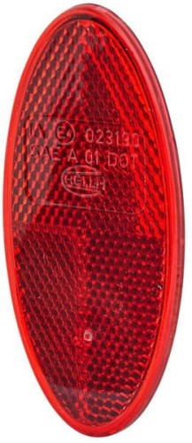 Odblask owalny przyklejany, czerwony 101.6 x 45 mm 8RA343160002 - Intertraktor