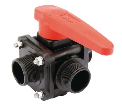Zawór kulowy 3-drog. 1 1/2" M 453015E66 - Intertraktor