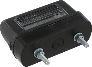 Lampa oświetlania tablicy rejestracyjnej, 5W prostokątna 12V czarna przykręcana 85x49 mm Regpoint I Aspöck 261200007