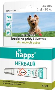 Herbal - krople na pchły i kleszcze dla małych psów, 5-10kg 15941612