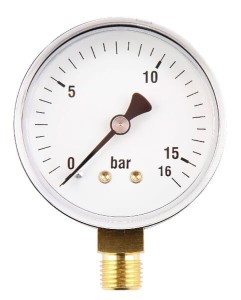Manometr ø63 mm, 0-16 bar przyłącze dolne 1/4" MA6316L04ST